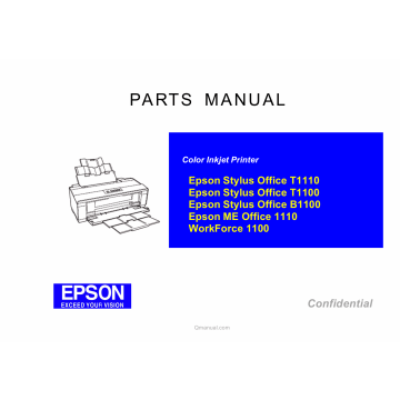 EPSON StylusOffice T1110 T1100 B1100 MEOffice-1100 Parts Manual