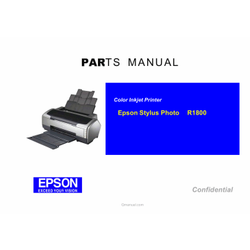 EPSON StylusPhoto R1800 Parts Manual