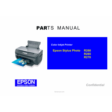 EPSON StylusPhoto R265 R260 R270 Parts Manual