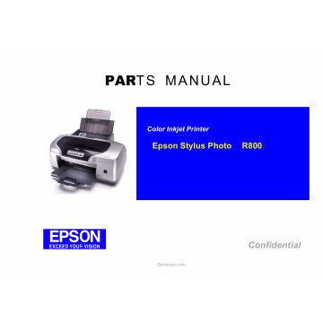 EPSON StylusPhoto R800 Parts Manual