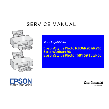 EPSON StylusPhoto T50 T59 T60 P50 Service Manual