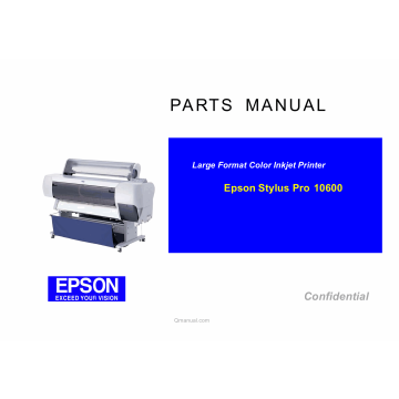 EPSON StylusPro 10600 Parts Manual