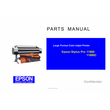 EPSON StylusPro 11880 11880C Parts Manual