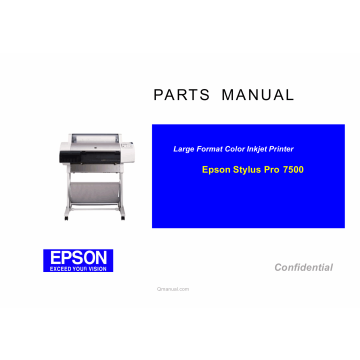 EPSON StylusPro 7500 Parts Manual