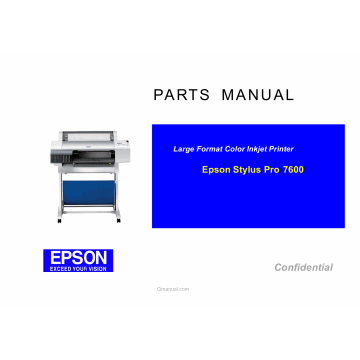 EPSON StylusPro 7600 Parts Manual