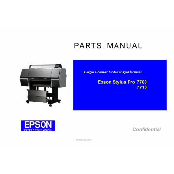 EPSON StylusPro 7700 7710 Parts Manual