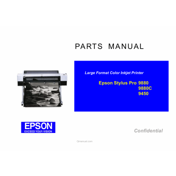 EPSON StylusPro 9880 9880C 9450 Parts Manual