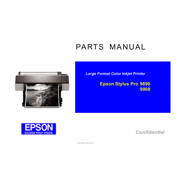 EPSON StylusPro 9890 9908 Parts Manual