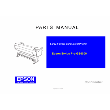 EPSON StylusPro GS6000 Parts Manual