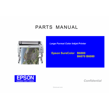 EPSON SureColor B6000 B6070 B6080 Parts Manual