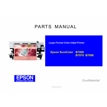 EPSON SureColor B7000 B7070 B7080 Parts Manual