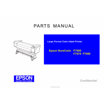 EPSON SureColor F7000 F7070 F7080 Parts Manual