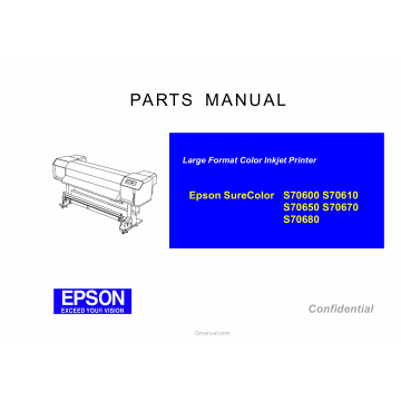 EPSON SureColor S70600 S70610 S70650 S70670 S70680 Parts Manual