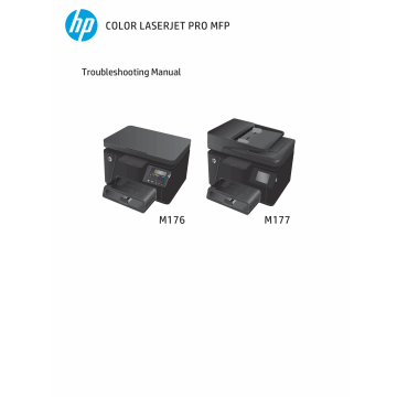 HP ColorLaserJet Pro-MFP M176 M176n M177 M177fw Troubleshooting Manual PDF download