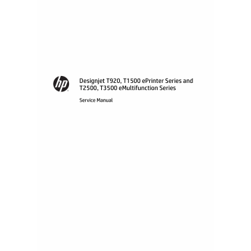 HP DesignJet T920 T1500 T2500 T3500 Parts and Service Manual PDF download