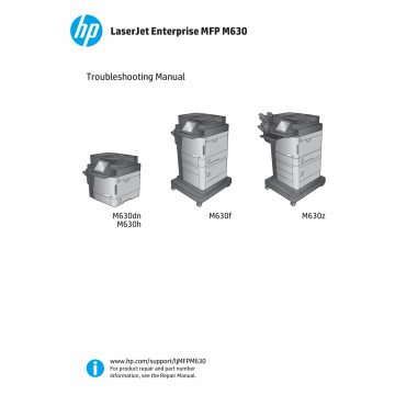 HP LaserJet Enterprise M630 Troubleshooting Manual PDF download