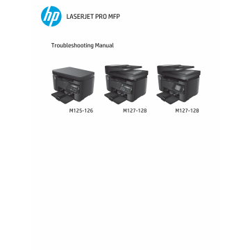 HP LaserJet Pro-MFP M125 M126 M127 M128 Troubleshooting Manual PDF download