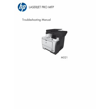 HP LaserJet Pro-MFP M521 dn dw Troubleshooting Manual PDF download