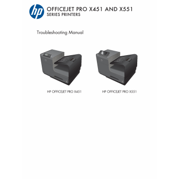HP OfficeJet Pro X451 X551 Troubleshooting Manual PDF download