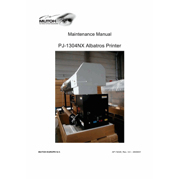 MUTOH PJ 1304NX MAINTENANCE Service Manual