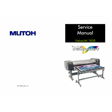 MUTOH ValueJet VJ 1608H HE MAINTENANCE Service and Parts Manual