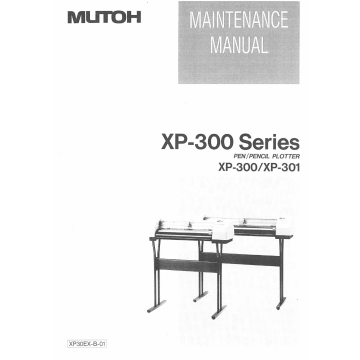 MUTOH XP 300 301 MAINTENANCE Service Manual