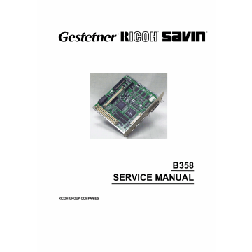 RICOH Options B358 PRINTER-CONTROLLER-TYPE-450e Service Manual PDF download