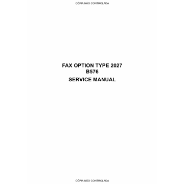 RICOH Options B576 FAX-OPTION-TYPE-2027 Service Manual PDF download