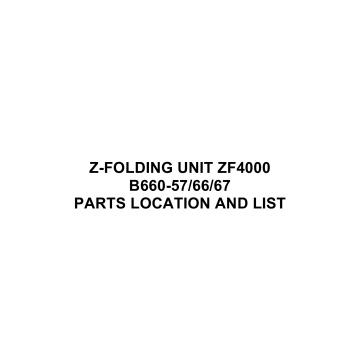 RICOH Options B660 Z-FOLDING-UNIT-ZF4000 Parts Catalog PDF download