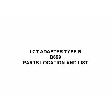 RICOH Options B699 LCT-ADAPTER-TYPE-B Parts Catalog PDF download