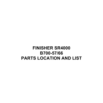 RICOH Options B700 FINISHER-SR4000 Parts Catalog PDF download