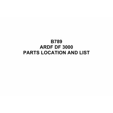RICOH Options B789 ARDF-DF-3000 Parts Catalog PDF download