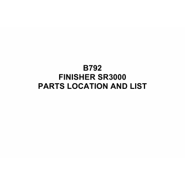 RICOH Options B792 FINISHER-SR3000 Parts Catalog PDF download