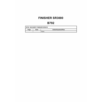 RICOH Options B792 FINISHER-SR3000 Service Manual PDF download