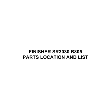 RICOH Options B805 FINISHER-SR3030 Parts Catalog PDF download