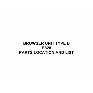 RICOH Options B828 BROWSER-UNIT-TYPE-B Parts Catalog PDF download