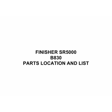 RICOH Options B830 FINISHER-SR5000 Parts Catalog PDF download
