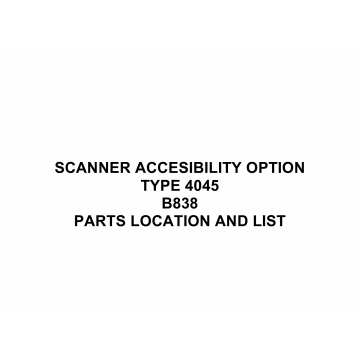 RICOH Options B838 SCANNER-ACCESIBILITY-OPTION-TYPE-4045 Parts Catalog PDF download