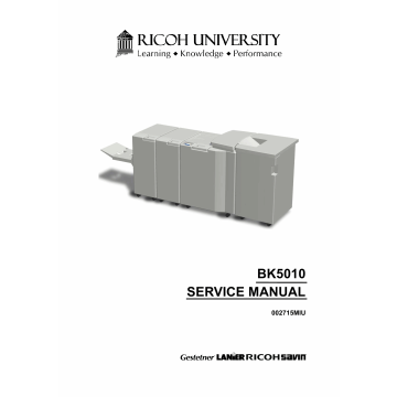 RICOH Options BK5010 Booklet-Maker Service Manual PDF download