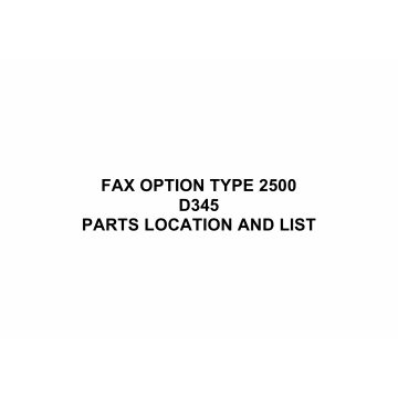 RICOH Options D345 FAX-OPTION-TYPE 2500 Parts Catalog PDF download