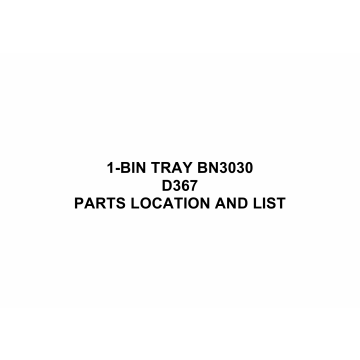 RICOH Options D367 1-BIN-TRAY-BN3030 Parts Catalog PDF download