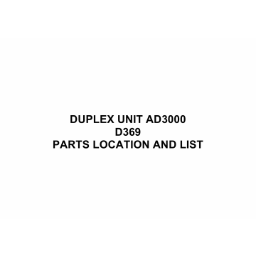RICOH Options D369 DUPLEX-UNIT-AD3000 Parts Catalog PDF download