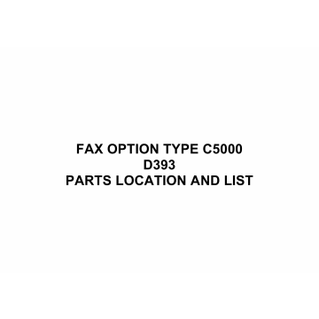 RICOH Options D399 FAX-OPTION-TYPE-C5000 Parts Catalog PDF download