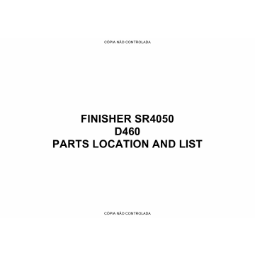 RICOH Options D460 FINISHER-SR4050 Parts Catalog PDF download