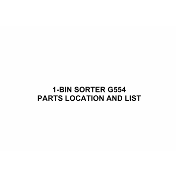 RICOH Options G554 1-BIN-SORTER Parts Catalog PDF download