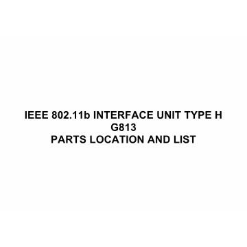 RICOH Options G813 IEEE-802.11b-INTERFACE-UNIT-TYPE-H Parts Catalog PDF download