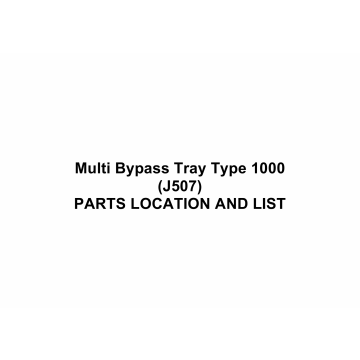 RICOH Options J507 Multi-Bypass-Tray-Type-1000 Parts Catalog PDF download