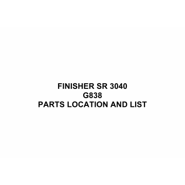 RICOH Options SR3040 G838 FINISHER Parts Catalog PDF download