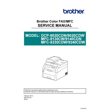 Brother Inkjet-MFC 9130CW 9140DN 9330CDW 9340CDW Inkjet-DCP 9020CDN 9020CDW Service Manual