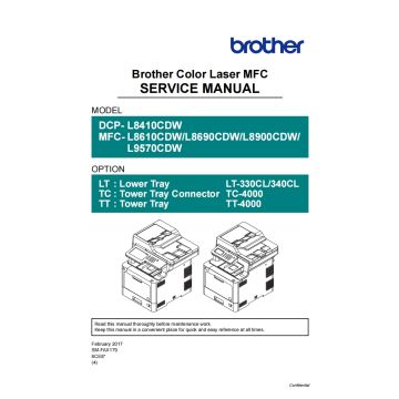 Brother Color-Laser-MFC L8610CDW L8690CDW L8900CDW L9570CDW DCP-L8410CDW Service Manual